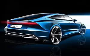 Audi A7 Sportback car sketch    HD 