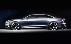 Audi A8 L car sketch    HD 