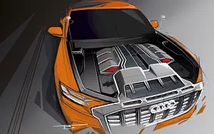 Audi Q8 Sport Concept car sketch    HD 