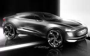 Audi e-tron Sportback Concept car sketch    HD 