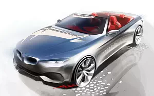 BMW 4-series Convertible car sketch    HD 