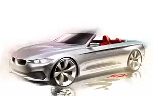 BMW 4-series Convertible car sketch    HD 