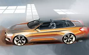 BMW 4-series Convertible car sketch    HD 