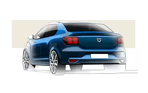 Dacia Logan car sketch    HD 