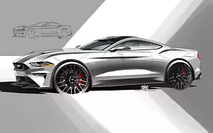 Ford Mustang GT car sketch    HD 