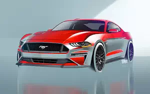 Ford Mustang GT car sketch    HD 