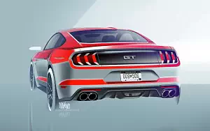 Ford Mustang GT car sketch    HD 