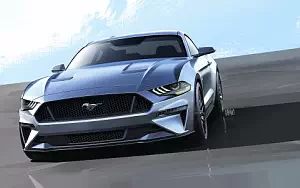 Ford Mustang GT car sketch    HD 