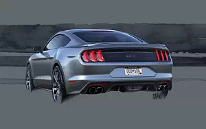 Ford Mustang GT car sketch    HD 