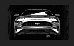 Ford Mustang GT car sketch    HD 