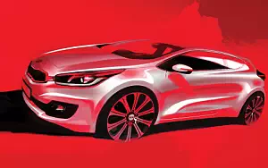 Kia pro_ceed car sketch    HD 