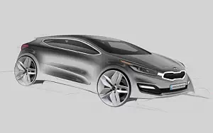 Kia pro_ceed car sketch    HD 