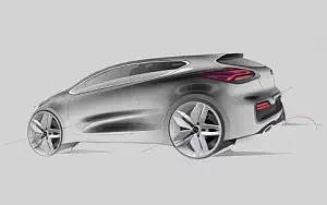 Kia pro_ceed car sketch    HD 