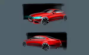 Mercedes-Benz C-class Coupe car sketch    HD 