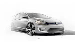 Volkswagen e-Golf car sketch    HD 